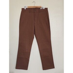 Gap Straight Performance Chino Pant Mens Size 34 X 30 Sable Brown Preppy Office